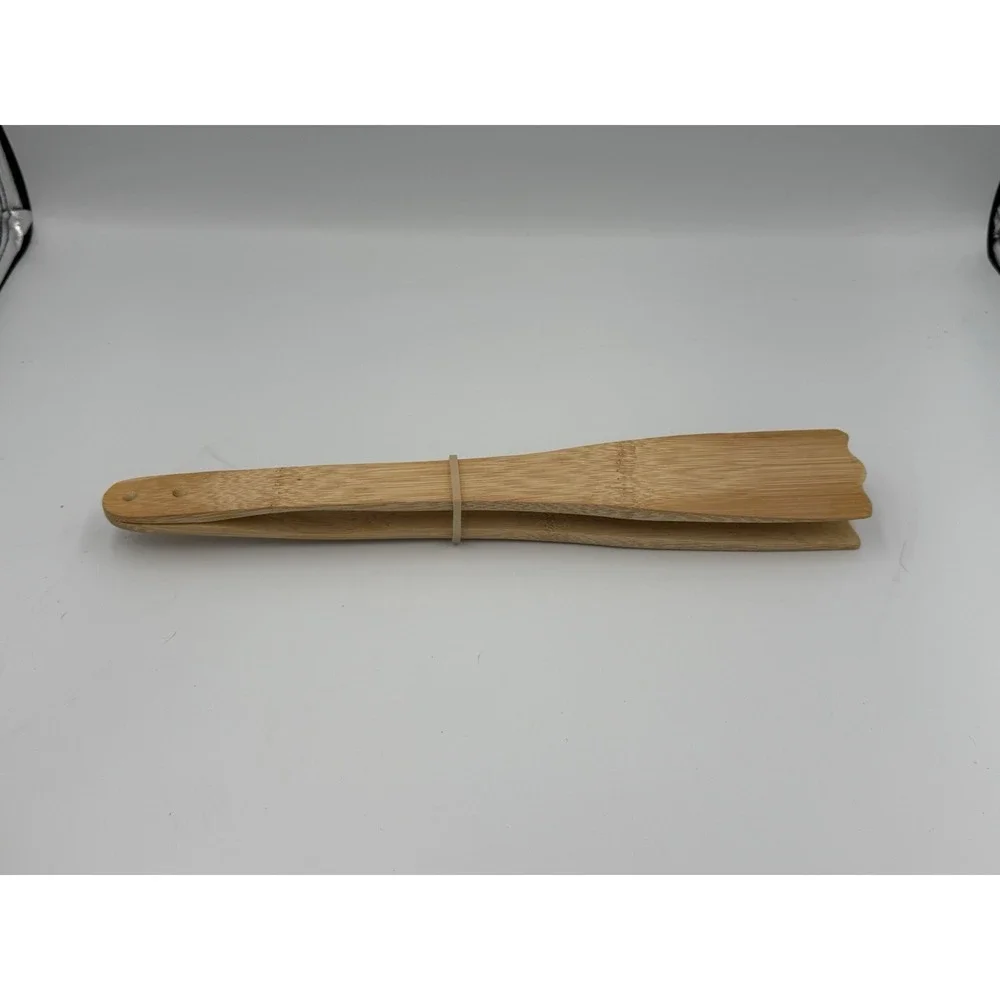 Pampered Chef Heavy Wooden Tongs 13.5
